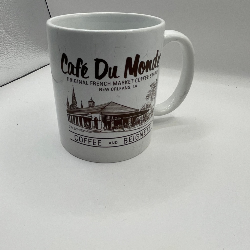 Cafe Du Monde Coffee Mug White New Orleans Souvenir French Market NOLA